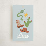 "my friendly rodeo" - Children's Birthday Party Favor Tags in Sky by peetie design - Front