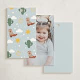 "my friendly rodeo" - Children's Birthday Party Favor Tags in Sky by peetie design - Back of Card Options