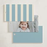 "Chapel" - Children's Birthday Party Favor Tags in French Blue by Megan Davis - Back of Card Options