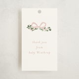 "Ribbonly Frame" - Children's Birthday Party Favor Tags in Blush by Itsy Belle Studio - Front