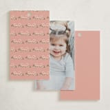 "Ribbonly Frame" - Children's Birthday Party Favor Tags in Blush by Itsy Belle Studio - Back of Card Options