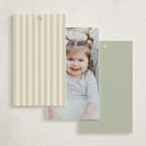 "One Happy Camper" - Children's Birthday Party Favor Tags in Sage by Creo Study - Back of Card Options