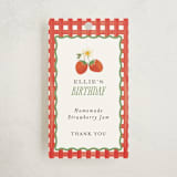 "So Berry Sweet" - Children's Birthday Party Favor Tags in Strawberry by Itsy Belle Studio - Front