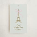 "Ooh La La" - Children's Birthday Party Favor Tags in Menthe by mo kelley - Front