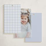 "Topiary" - Children's Birthday Party Favor Tags in Periwinkle by Jenna Holcomb - Back of Card Options