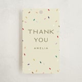 "tiny bold sprinkles" - Children's Birthday Party Favor Tags in Cream by Ellen Schlegelmilch - Front