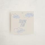 "Fly With Me" - Children's Birthday Party Favor Tags in Sky by Vera Lim - Front