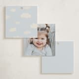 "Fly With Me" - Children's Birthday Party Favor Tags in Sky by Vera Lim - Back of Card Options