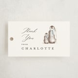 "Penguins" - Children's Birthday Party Favor Tags in Ice by Teju Reval - Front