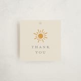 "Sun Toss" - Children's Birthday Party Favor Tags in Golden Sun by Meggy Masters - Front