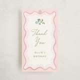 "Birthday Par-Tea" - Children's Birthday Party Favor Tags in Garden Glory by Creo Study - Front
