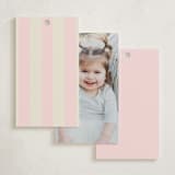 "Gelato" - Children's Birthday Party Favor Tags in Fragola by Megan Davis - Back of Card Options