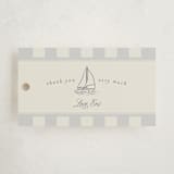 "On Board" - Children's Birthday Party Favor Tags in Fog by Stephanie Hawkes - Front