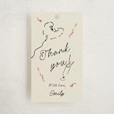 "Sweets & Treats" - Children's Birthday Party Favor Tags in Licorice by Sarah Rosenthal - Front