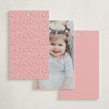 "Animal Cracker Parade" - Children's Birthday Party Favor Tags in Pink Sugar by Jennifer Postorino - Back of Card Options