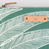 "Sketched Willow" - Casual Clutch in Moss by Katharine Watson - Tag Detail