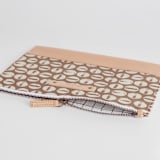 "Penny Thoughts" - Casual Clutch in Penny by Carrie ONeal - Zipper Detail