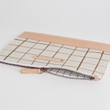 "Montauk" - Casual Clutch in Cocoa by Carolyn Nicks - Zipper Detail