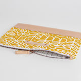 "Deconstruct" - Casual Clutch in Mustard by Michelle Taylor - Zipper Detail