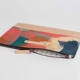 "Shuffle" - Casual Clutch in Salmon by Lindsay Megahed - Zipper Detail