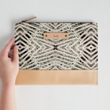 "zigzag" - Casual Clutch in Newsprint by Miranda Mol - Scale