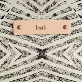 "zigzag" - Casual Clutch in Newsprint by Miranda Mol - Tag Detail