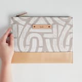 "Antique" - Casual Clutch in Sand by Iveta Angelova - Scale
