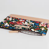 "garden club" - Casual Clutch in Roses by Angela Marzuki - Zipper Detail