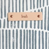 "Wavy" - Casual Clutch in Storm by Michelle Taylor - Tag Detail
