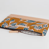 "Wandering" - Casual Clutch in Mustard by Alicia Schultz - Zipper Detail