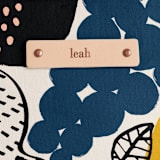 "Farmer's Market" - Casual Clutch in Herb by Iveta Angelova - Tag Detail