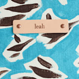 "Birds in Flight" - Casual Clutch in Sky by Michelle Fifis - Tag Detail