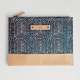 "Modern Showers" - Casual Clutch in Navy by Jenna Holcomb - Casual Clutch