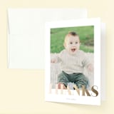 "i am one" - Children's Birthday Party Thank You Cards in Goldenrod by Phrosné Barwood - Front