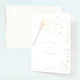 "Magical wand" - Children's Birthday Party Thank You Cards in Cotton Candy by Jackie Crawford - Front