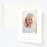 "Glitter & Glam" - Children's Birthday Party Thank You Cards in Glittery Gold by Oma N. Ramkhelawan - Front