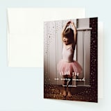 "pixie" - Children's Birthday Party Thank You Cards in Gold by Angela Garrick - Front
