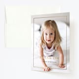 "Turning One" - Children's Birthday Party Thank You Cards in Ebony by Kasia Labocki - Front
