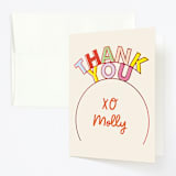 "Birthday Crown" - Children's Birthday Party Thank You Cards in Candy by Baumbirdy - Front
