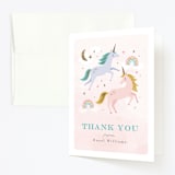 "magical unicorns" - Children's Birthday Party Thank You Cards in Cotton Candy by Karidy Walker - Front
