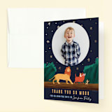 "Disney's Lion King Hakuna Matata" - Children's Birthday Party Thank You Cards in Midnight by Elly - Front
