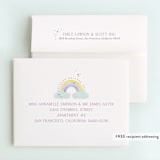 "In the Clouds" - Children's Birthday Party Thank You Cards in Marshmallow by Robert and Stella - FREE Recipient Addressing