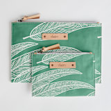 "Sketched Willow" - Catch All Pouch Set in Moss by Katharine Watson - Catch-All Pouch Set