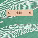 "Sketched Willow" - Catch All Pouch Set in Moss by Katharine Watson - Tag Detail