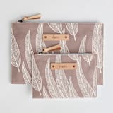 "Sketched Willow" - Catch All Pouch Set in Mauve by Katharine Watson - Catch-All Pouch Set