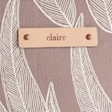 "Sketched Willow" - Catch All Pouch Set in Mauve by Katharine Watson - Tag Detail