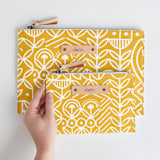 "Deconstruct" - Catch All Pouch Set in Mustard by Michelle Taylor - Scale
