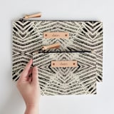 "zigzag" - Catch All Pouch Set in Newsprint by Miranda Mol - Scale