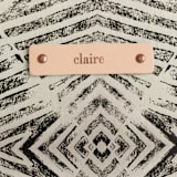 "zigzag" - Catch All Pouch Set in Newsprint by Miranda Mol - Tag Detail