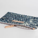 "Indigo" - Catch All Pouch Set in Teal by Miranda Mol - Zipper Detail